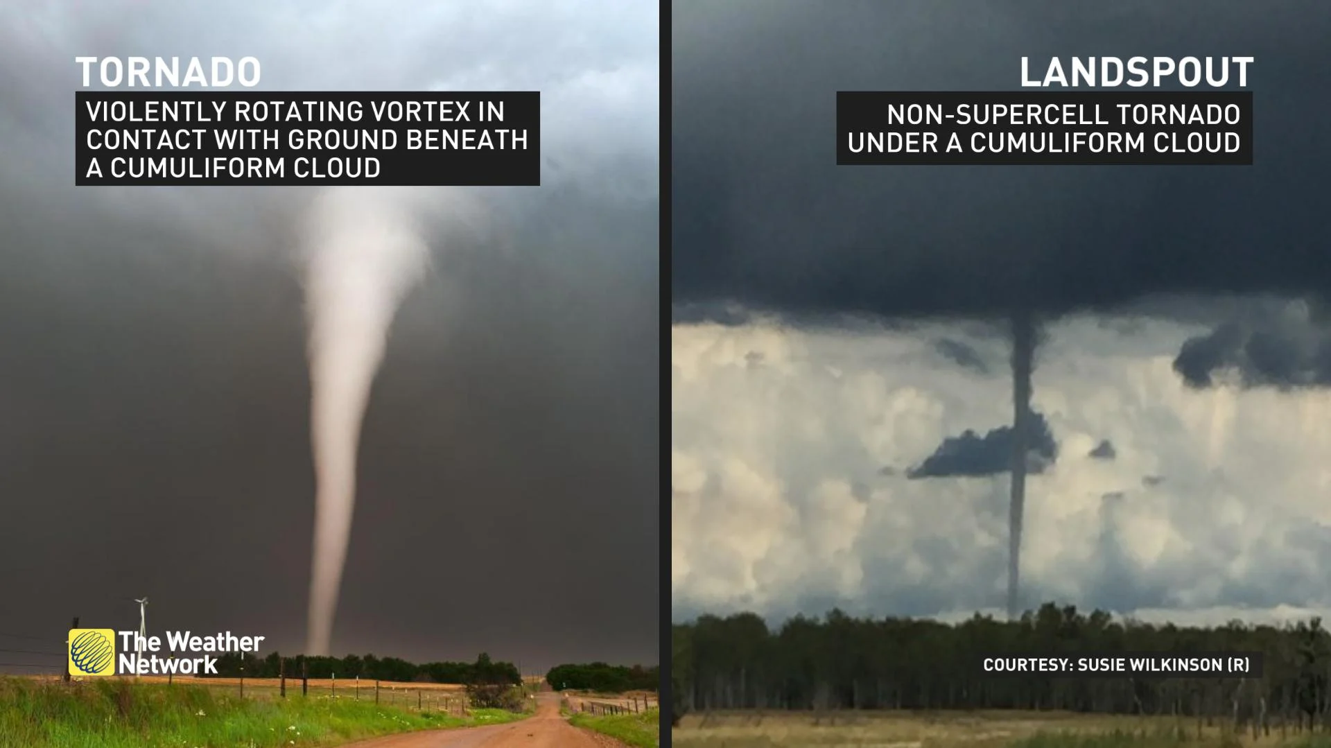 Landspout Tornado Difference