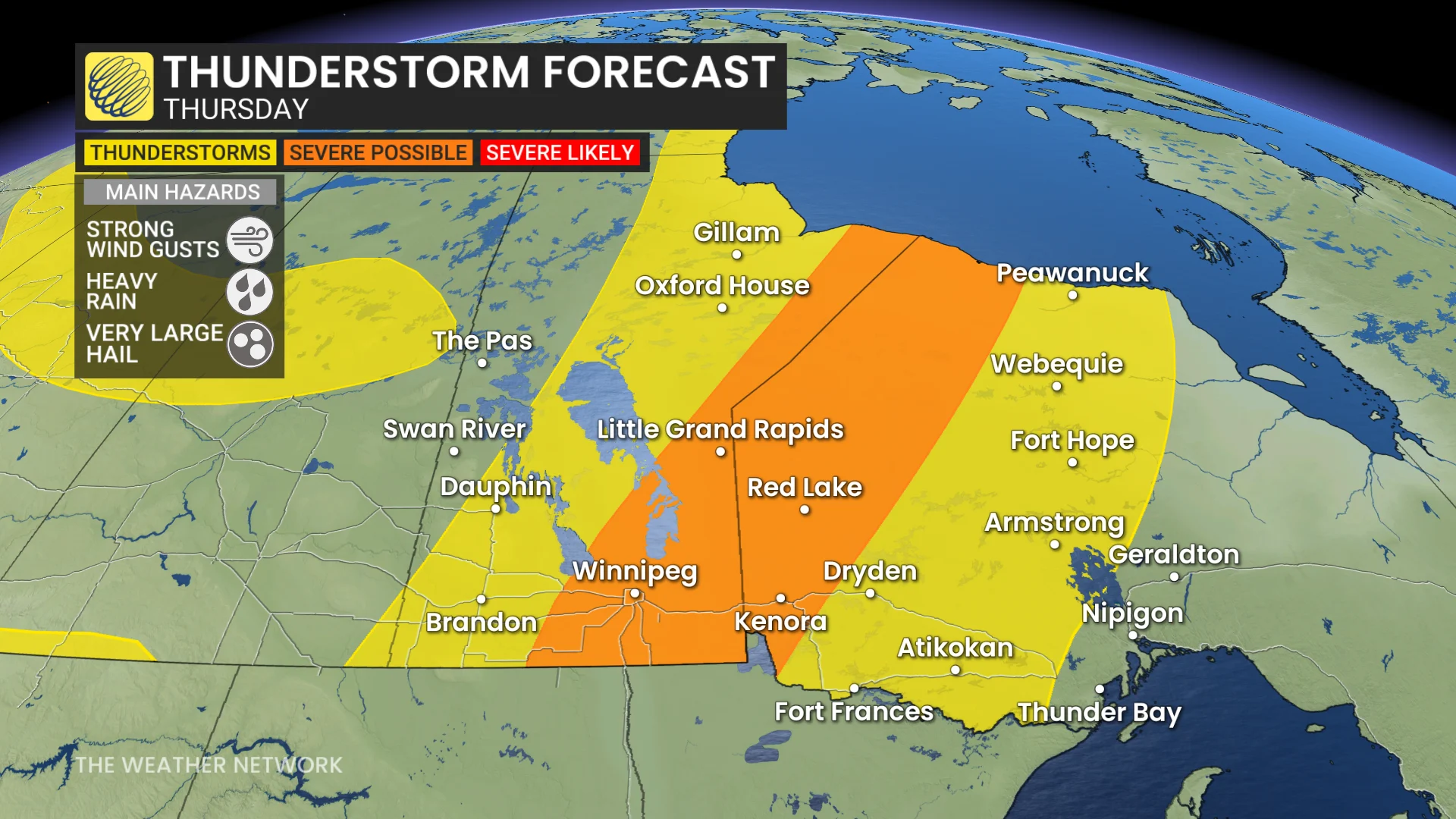 Baron - Prairies Thursday storm risk - July9