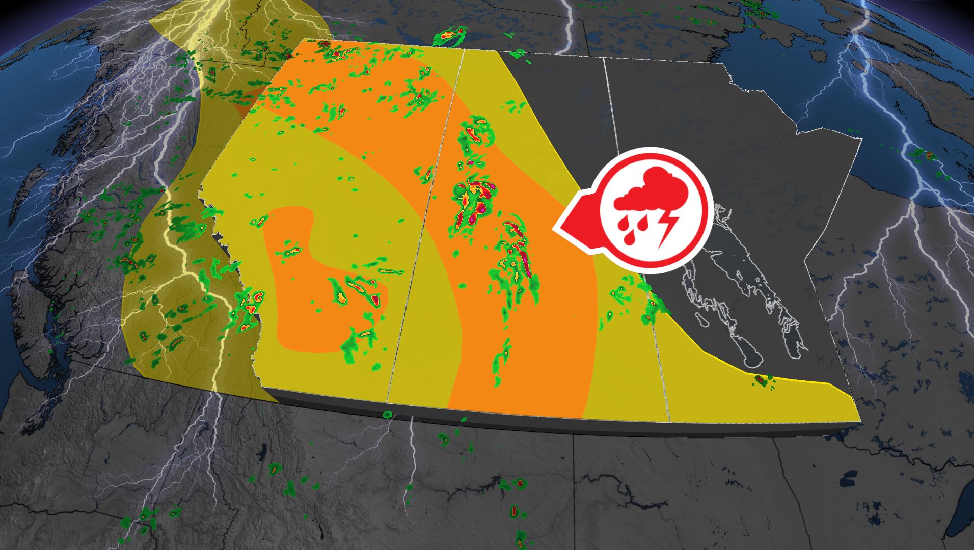 Large hail threat with severe storms over the Prairies into Wednesday ...