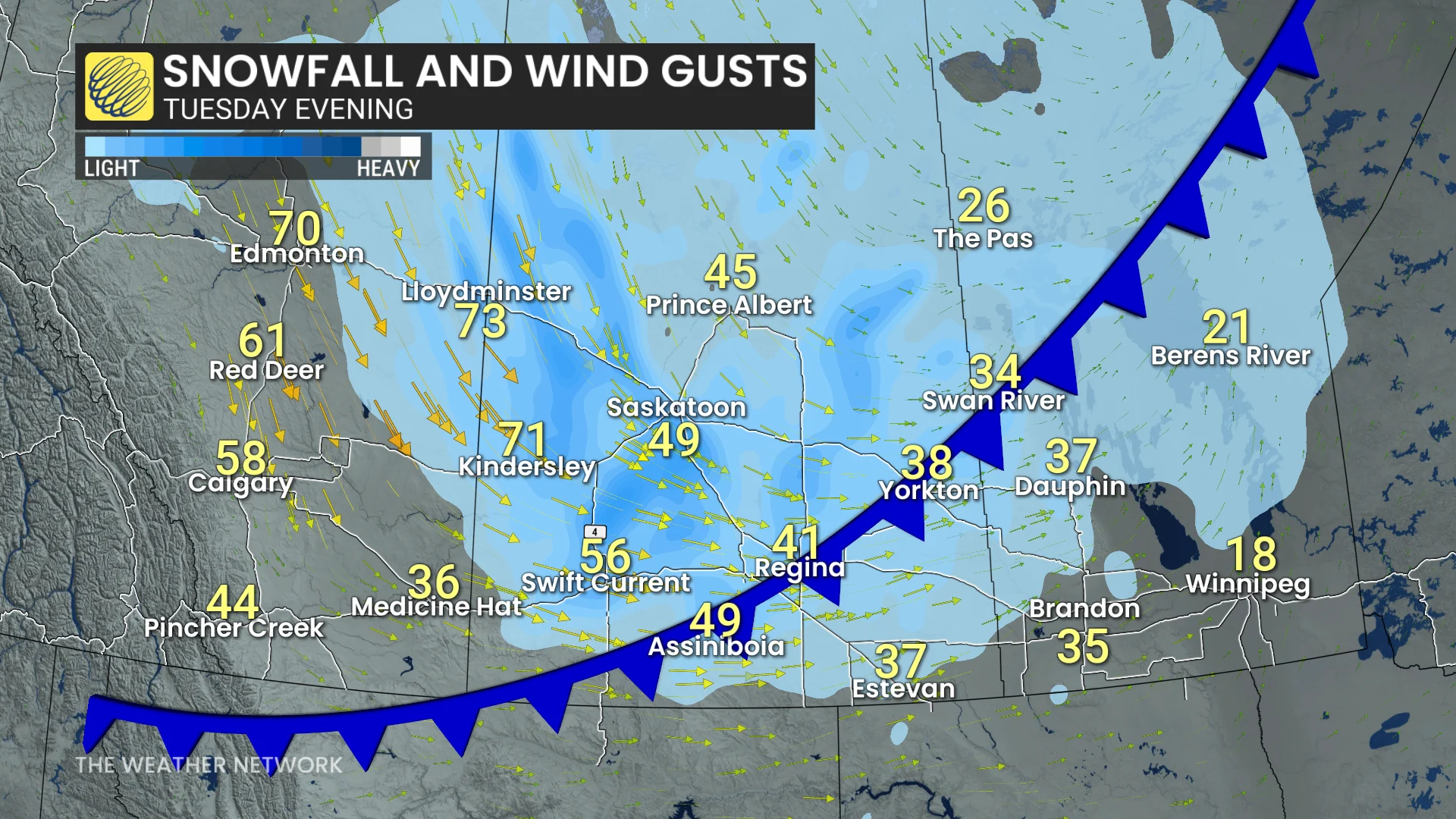 Baron - Prairie snow and winds Tuesday - Jan 20