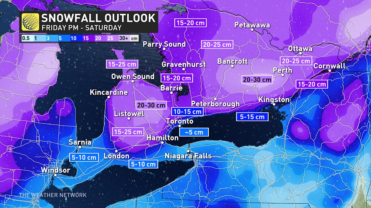 Beware of slick road conditions in Ontario, with more snow, high winds