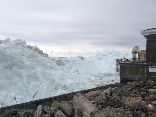 User submitted: Ice buildup on Lake Erie. ICE BUILD UP FROM FEBRUARY 2019 SOURCE: SEAN CROTTY