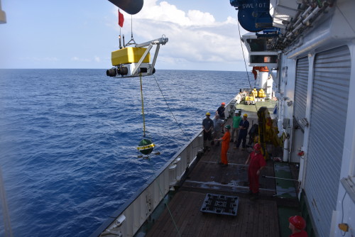 researchers collecting data from the mid atlantic ridge Credit: University of Southampton 