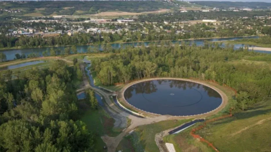 Stormwater from rain or melting snow from eight northwest Calgary neighbourhoods travels to Dale Hodges Park where it is filtered and treated prior to entering the Bow River. (City of Calgary)