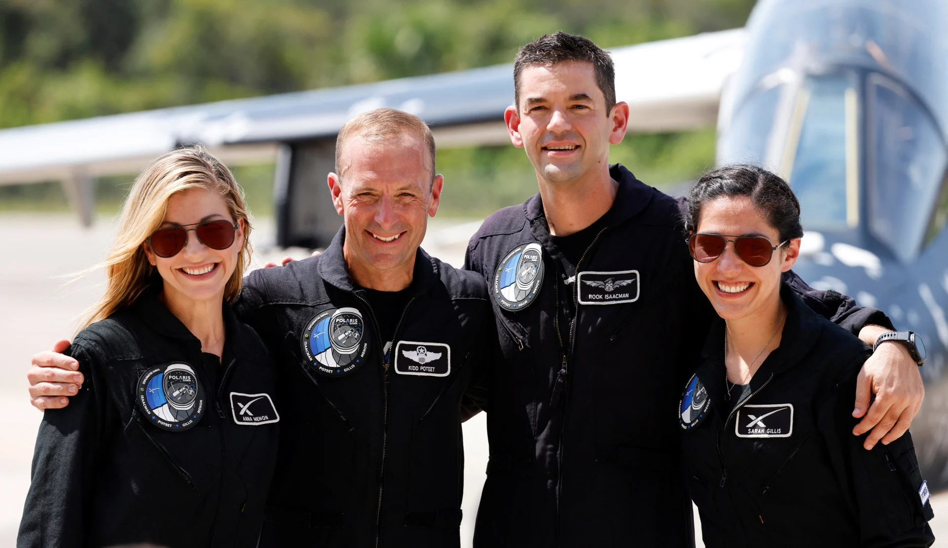 Reuters: FILE PHOTO: Anna Menon, Scott Poteet, commander Jared Isaacman and Sarah Gillis, crew members of Polaris Dawn, a private human spaceflight mission, attend a press conference at the Kennedy Space Center in Cape Canaveral, Florida, U.S. August 19, 2024. REUTERS/Joe Skipper