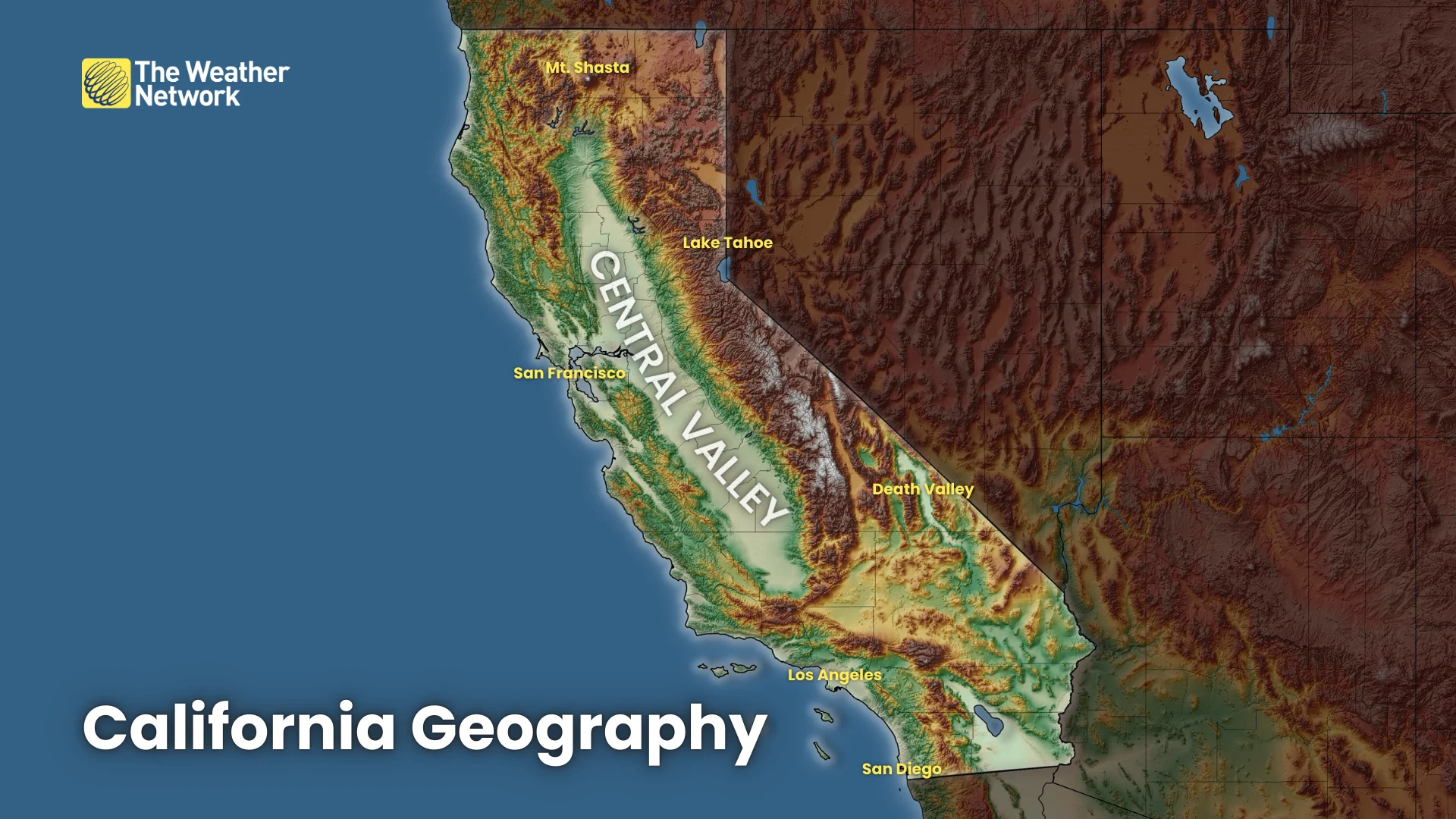 California Geography Central Valley
