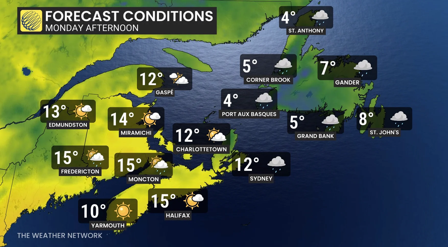 Atlantic Canada, May, Storm, Nor'Easter, Forecast. May 04, 2026. (The Weather Network/Kelly Sonnenburg)