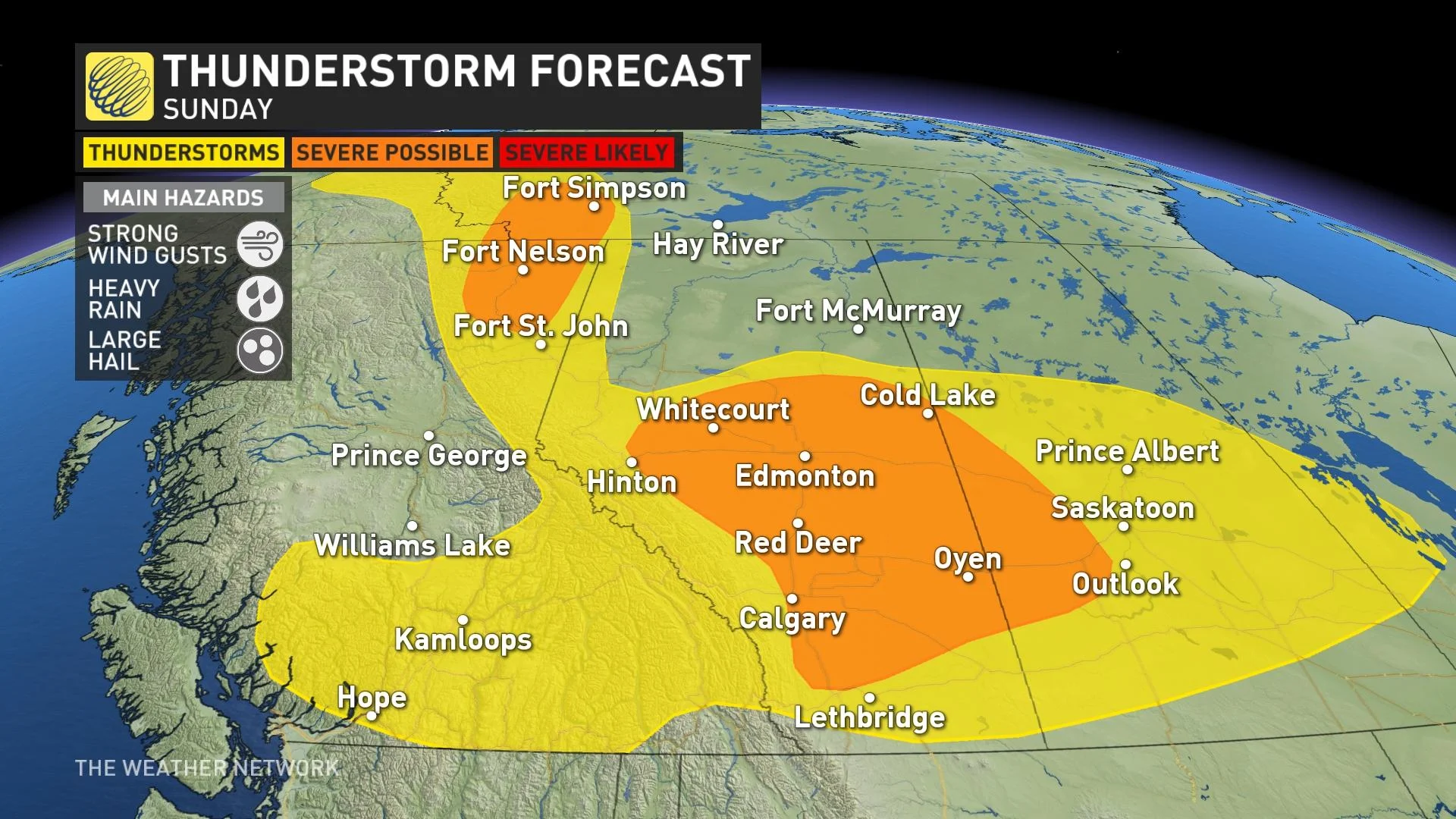 Conducive conditions for severe weather springs up on the Prairies