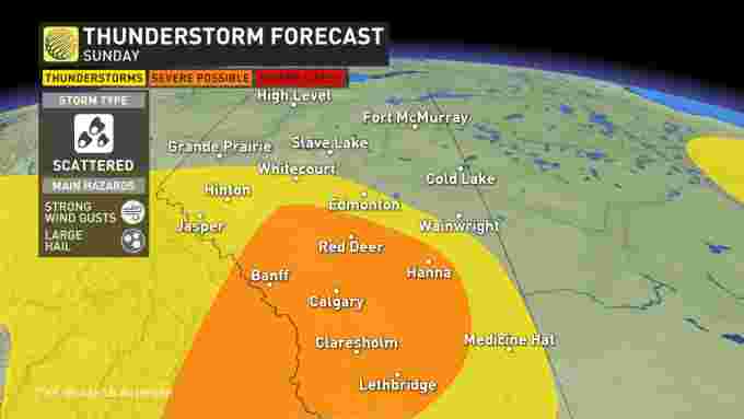 The Climate Community – Cussed warmth boosts extreme climate danger for Alberta Sunday