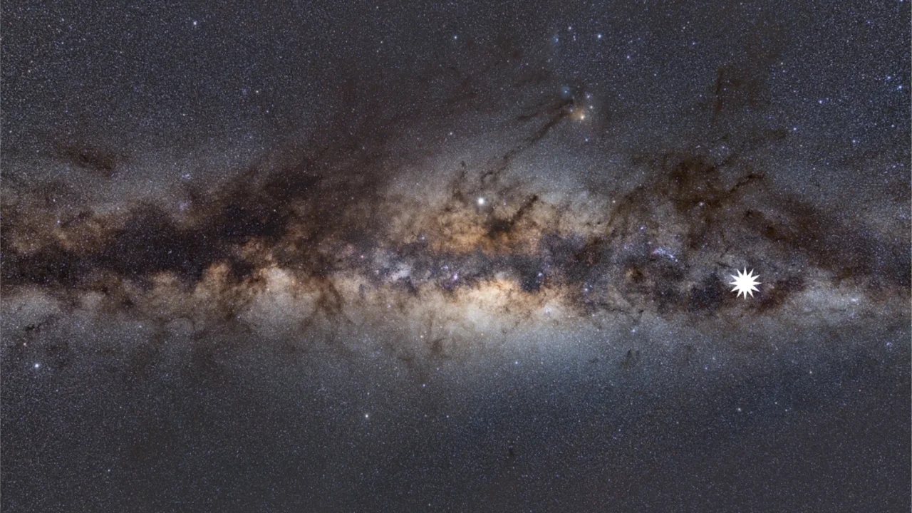 Visible Milky Way transient marked ICRAR