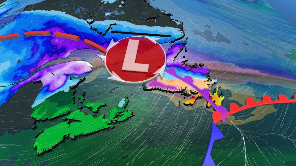 Heavy rain, snow on the way for Atlantic Canada to start the week