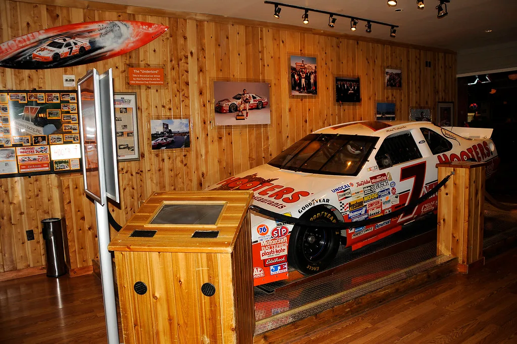 Alan Kulwicki's 1992 championship winning Ford "Underbird" at the Hooters Casino