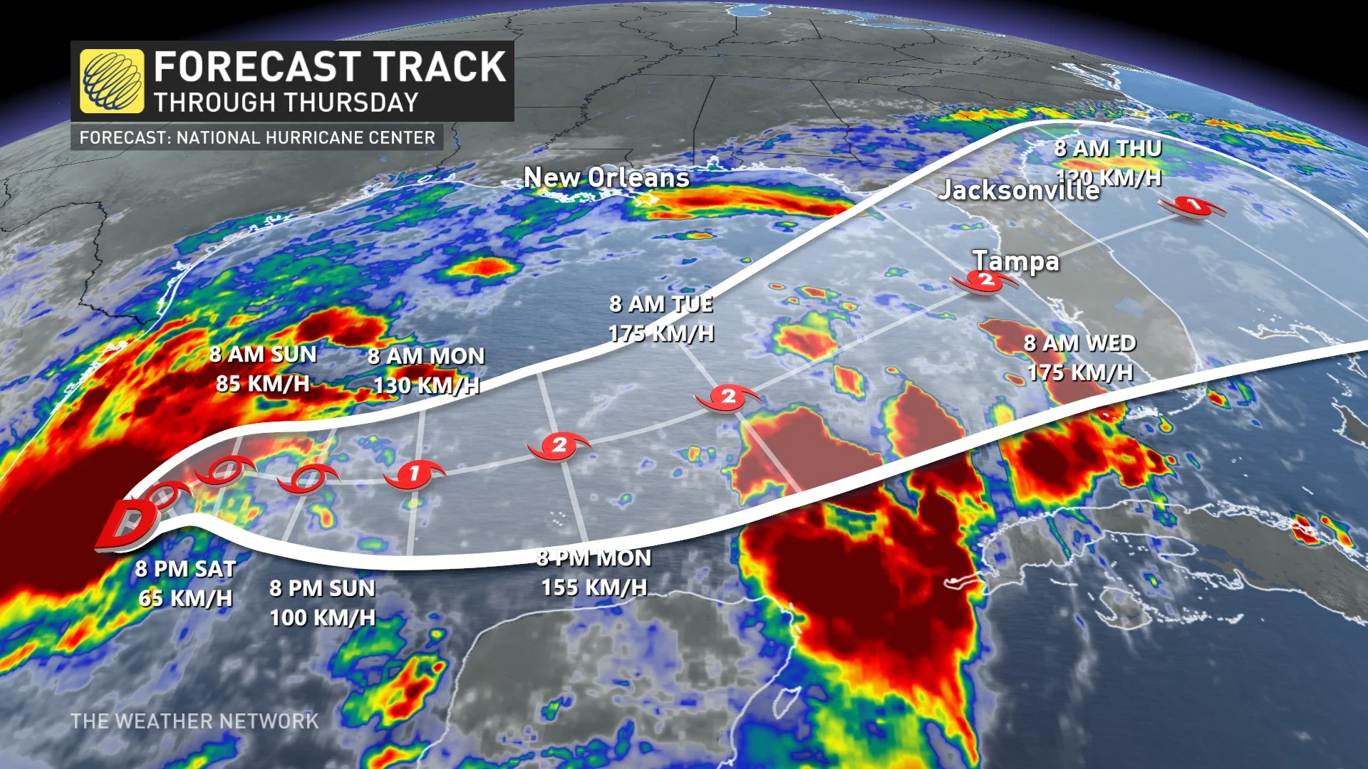 TD14 forecast track_Saturday AM