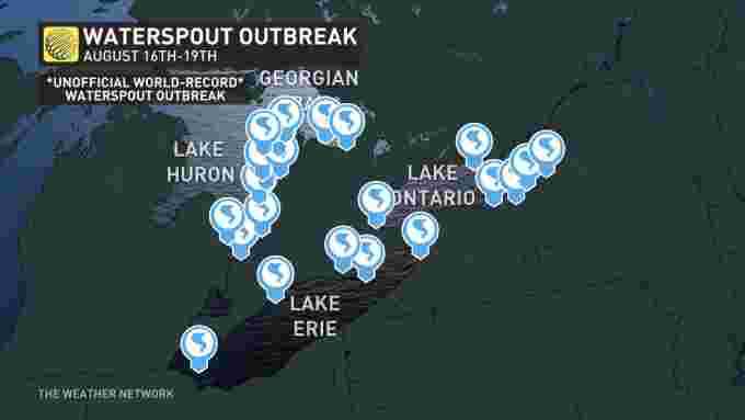 Ontario waterspouts