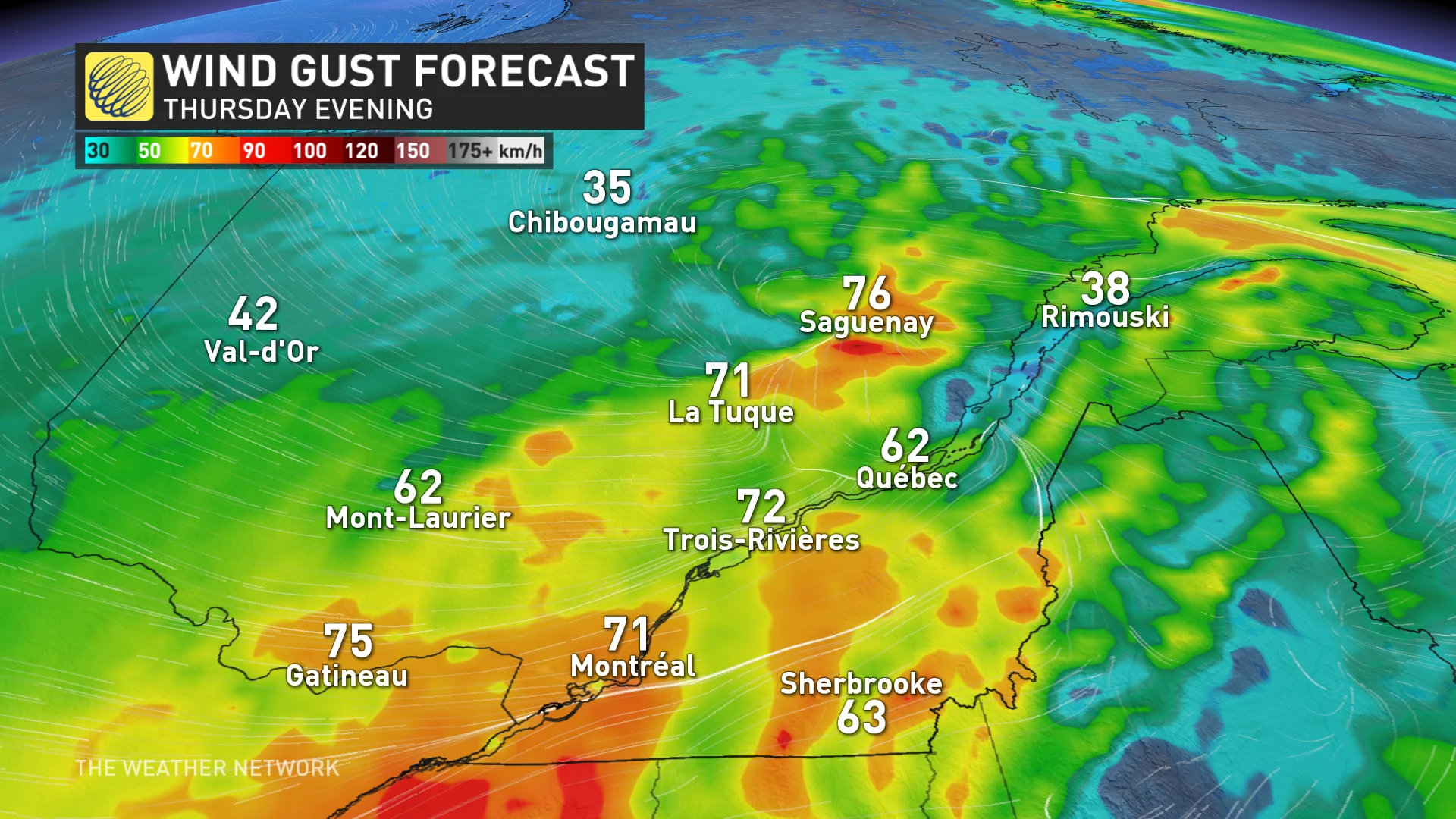 Baron - Quebec winds Thursday evening - Feb11