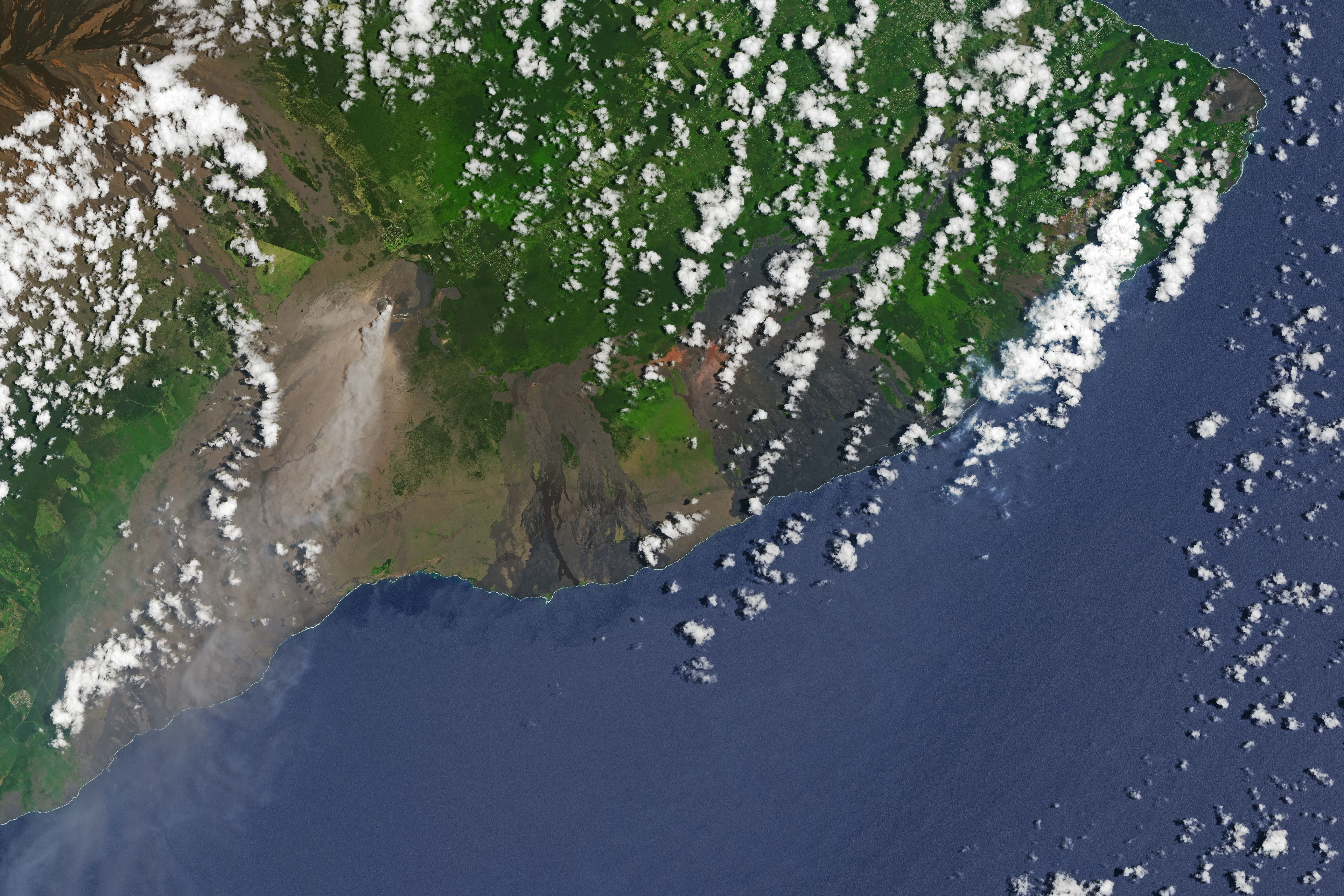 Kilauea volcano NASA from space