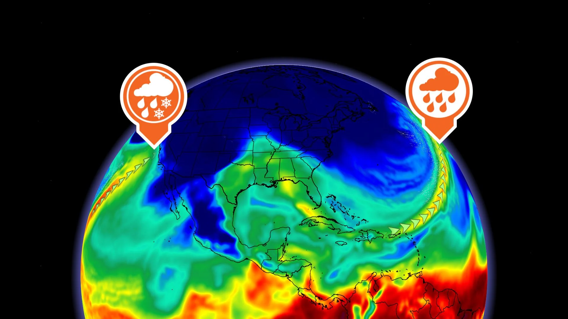 Deux rivières atmosphériques frappent au même moment