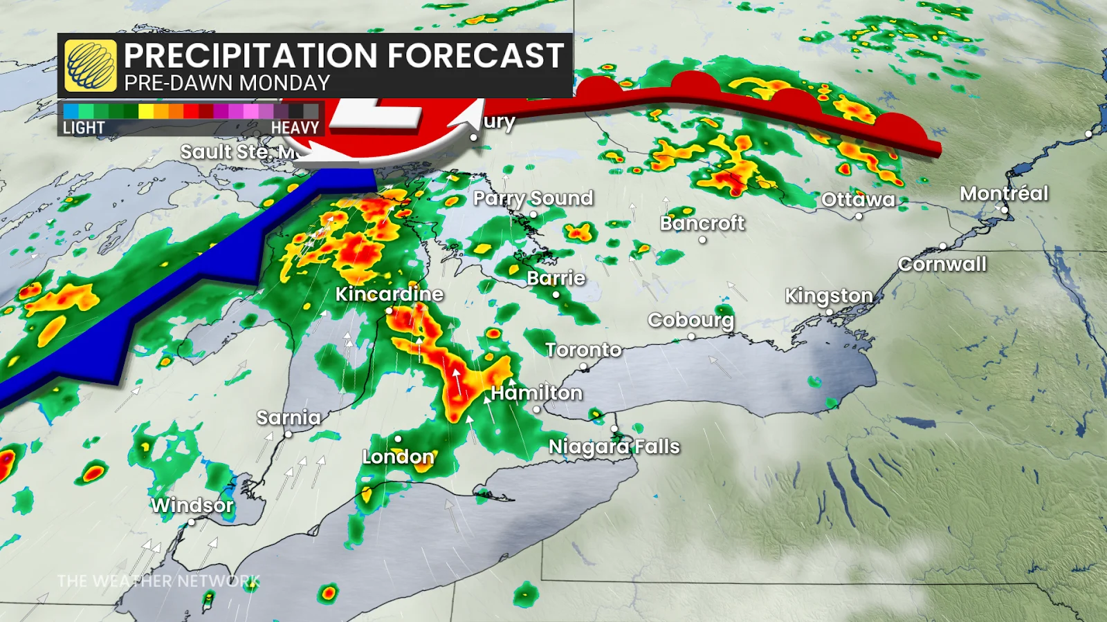 Precip Forecast Pre-Dawn Monday