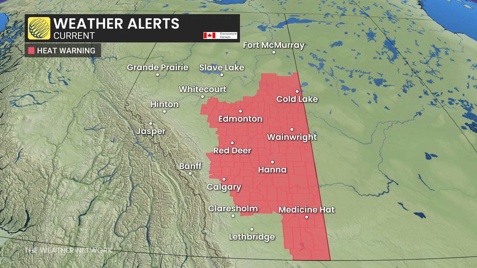 Alberta, Heat, Warning, Hot, Sunndy, June 30, 2025. (The Weather Network/Tyler Hamilton)