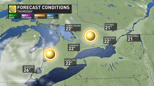 Mild, dry stretch to close-out summer in Ontario