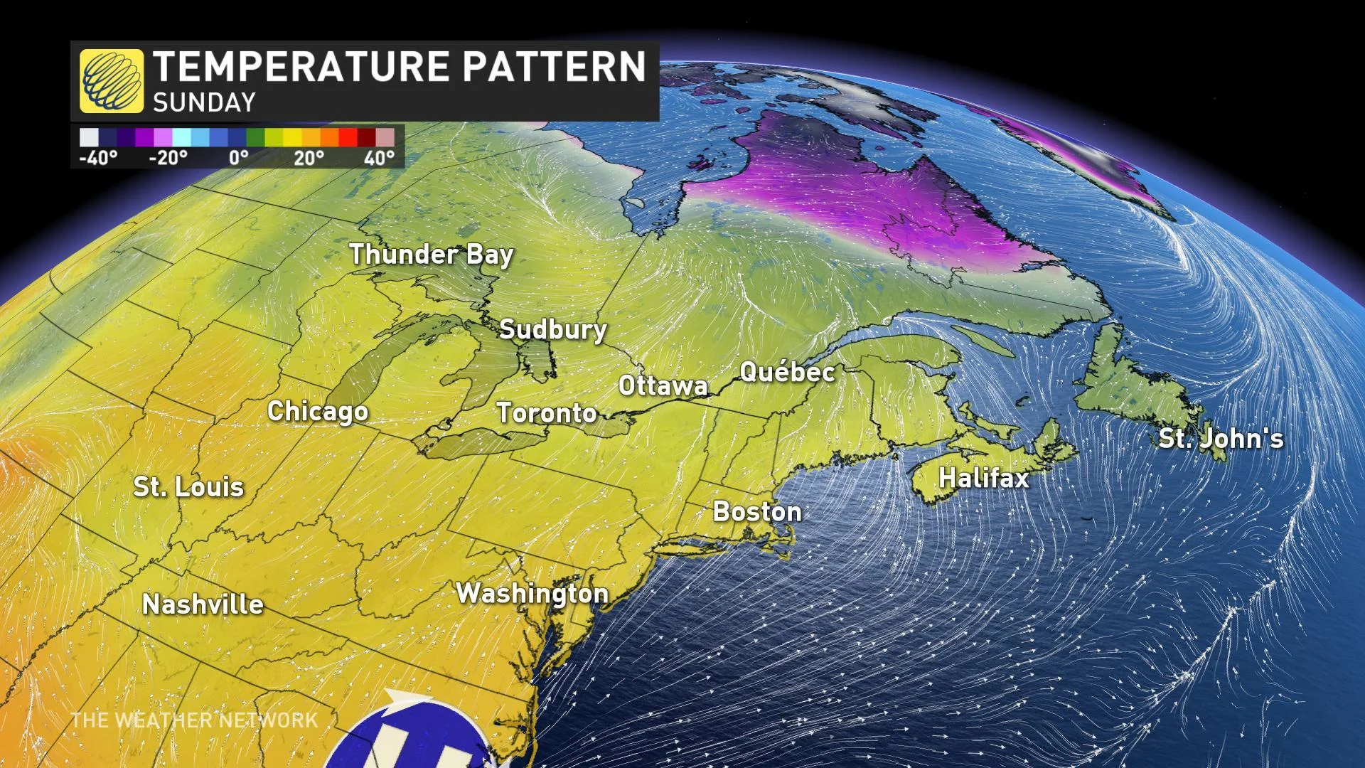 Ontario Temperature Map