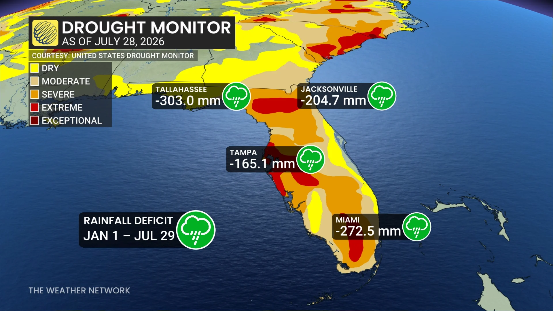 Florida Drought Monitor July 30 2026