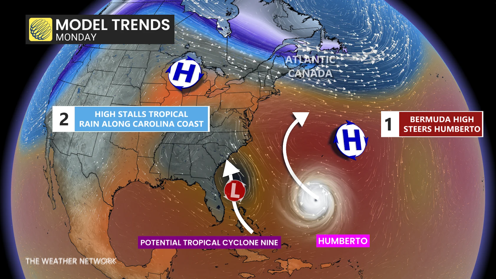 Atlantic model trends with next tropical system and Humberto