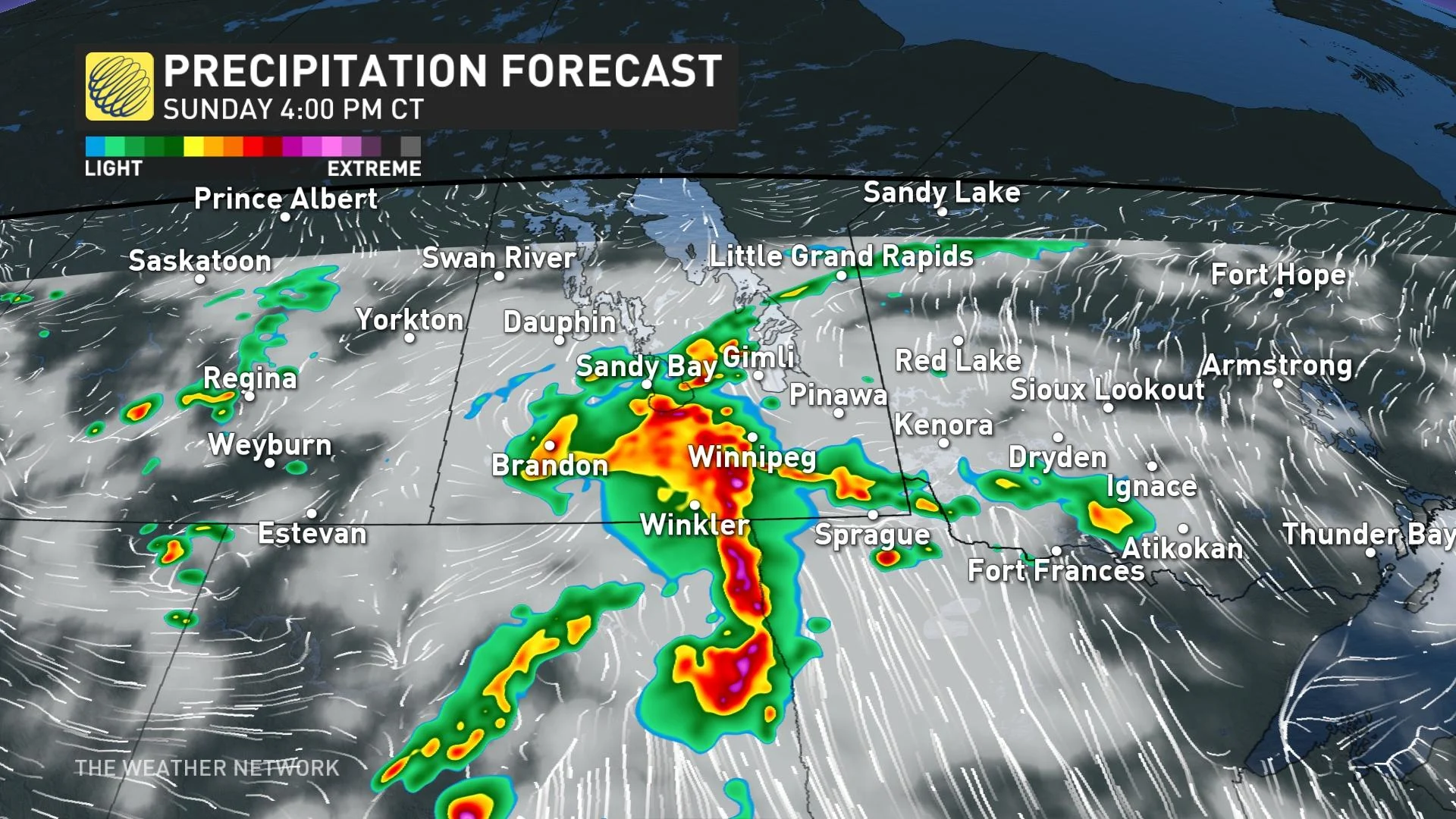 Prairies Sunday afternoon precipitation_June 2