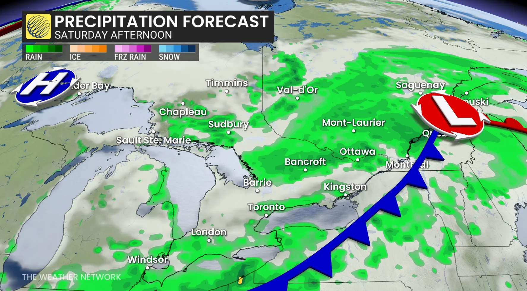 Baron - Saturday afternoon precipitation - June 4
