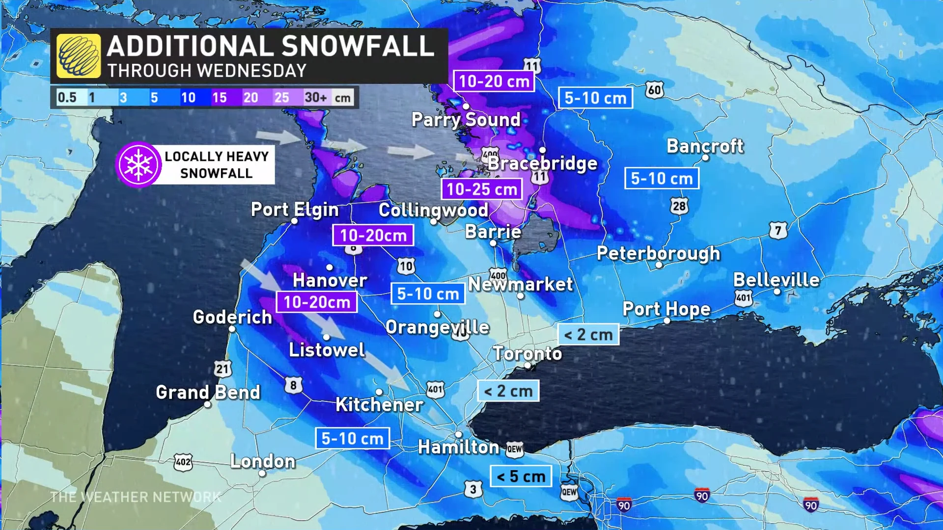 Lingering snow squalls will create more dangerous travel in Ontario ...