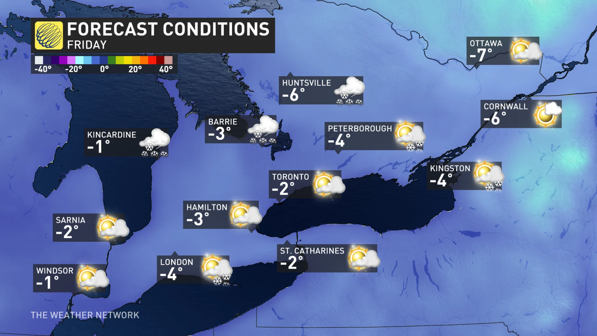 Baron - Ontario Friday temps - Dec5