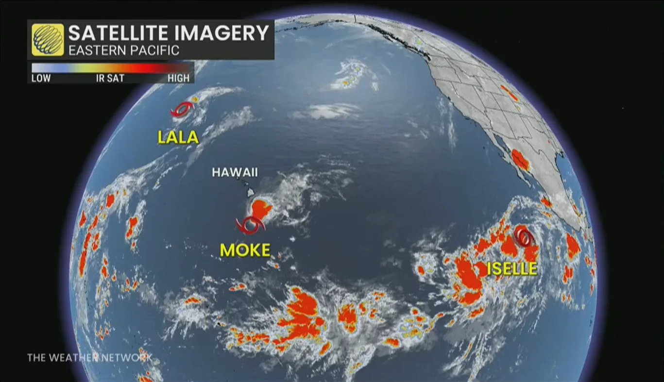 Pacific Tropical Storms Sunday