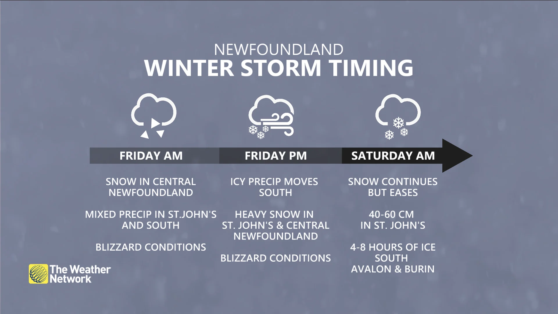 Newfoundland storm timing