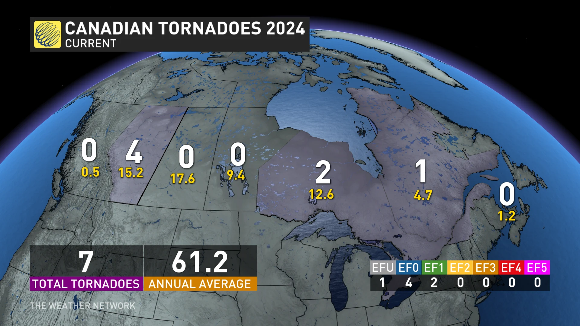June 4: Tornadoes across Canada so far