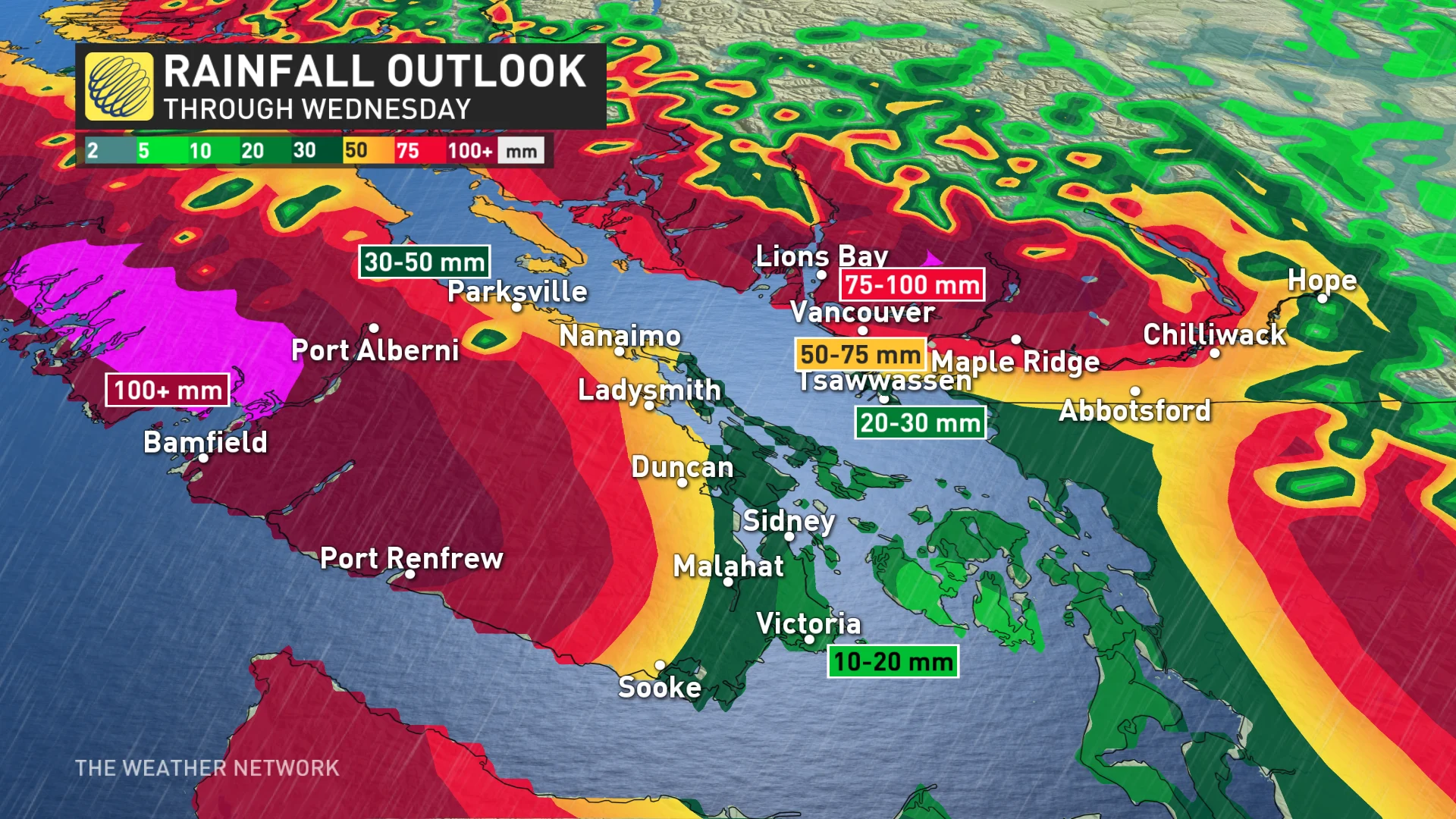 B.C. rainfall through Wednesday_Nov. 11