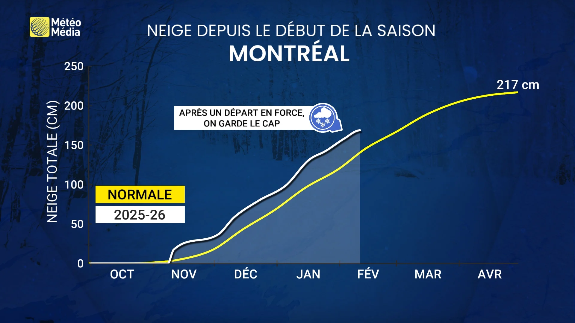 neige depuis le debut de la saison hiver