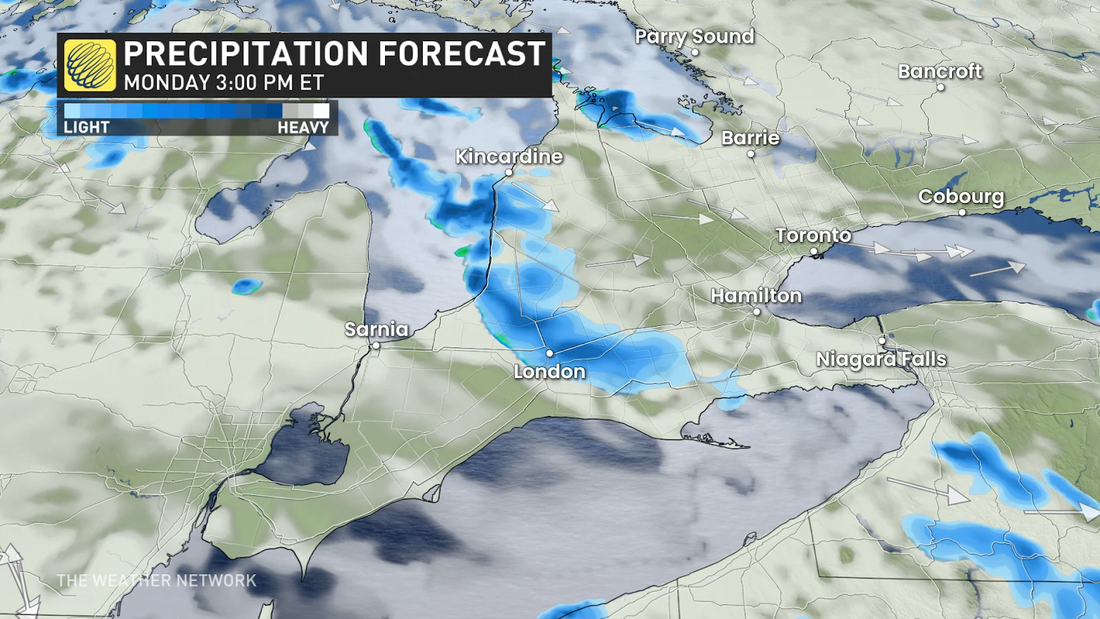 Southern Ontario snow squall forecast Monday afternoon - Dec. 2, 2024