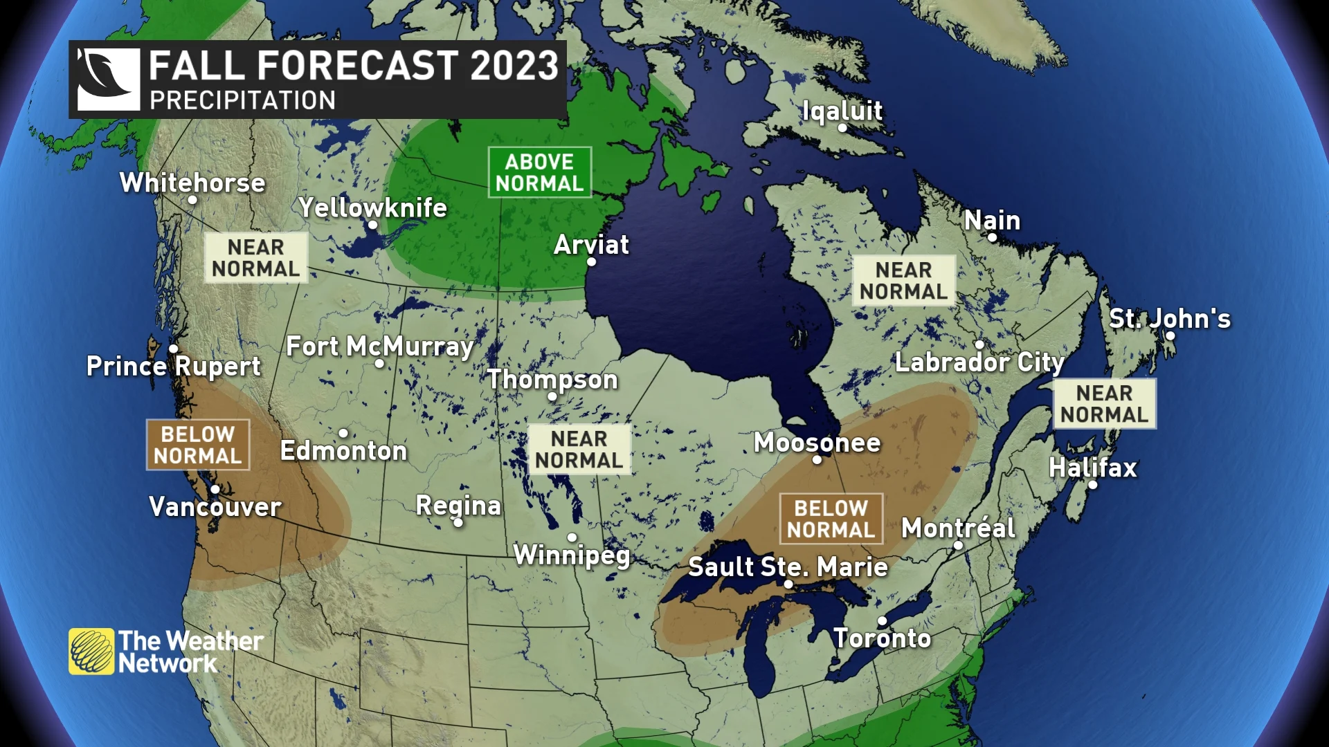 Canada's 2023 Fall Precipitation Outlook/The Weather Network
