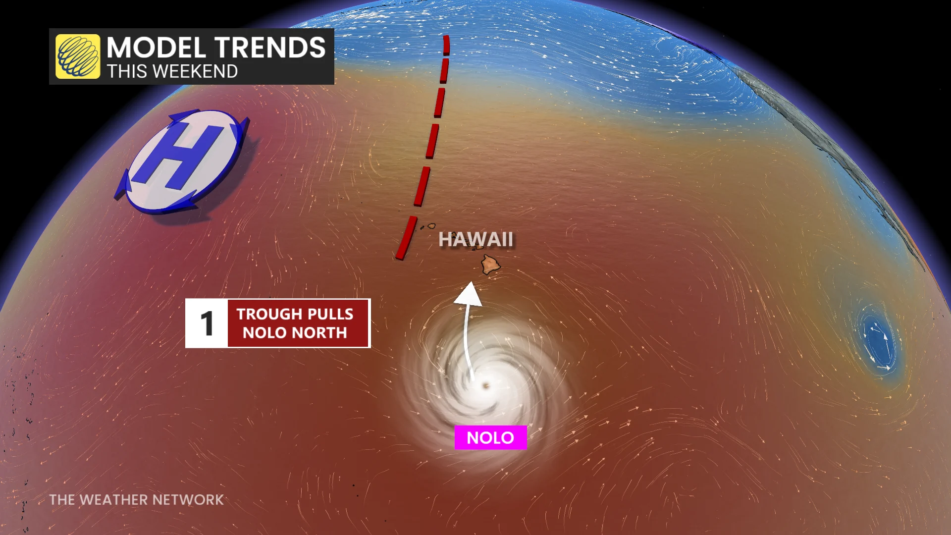Tropical Storm Nolo trends this weekend