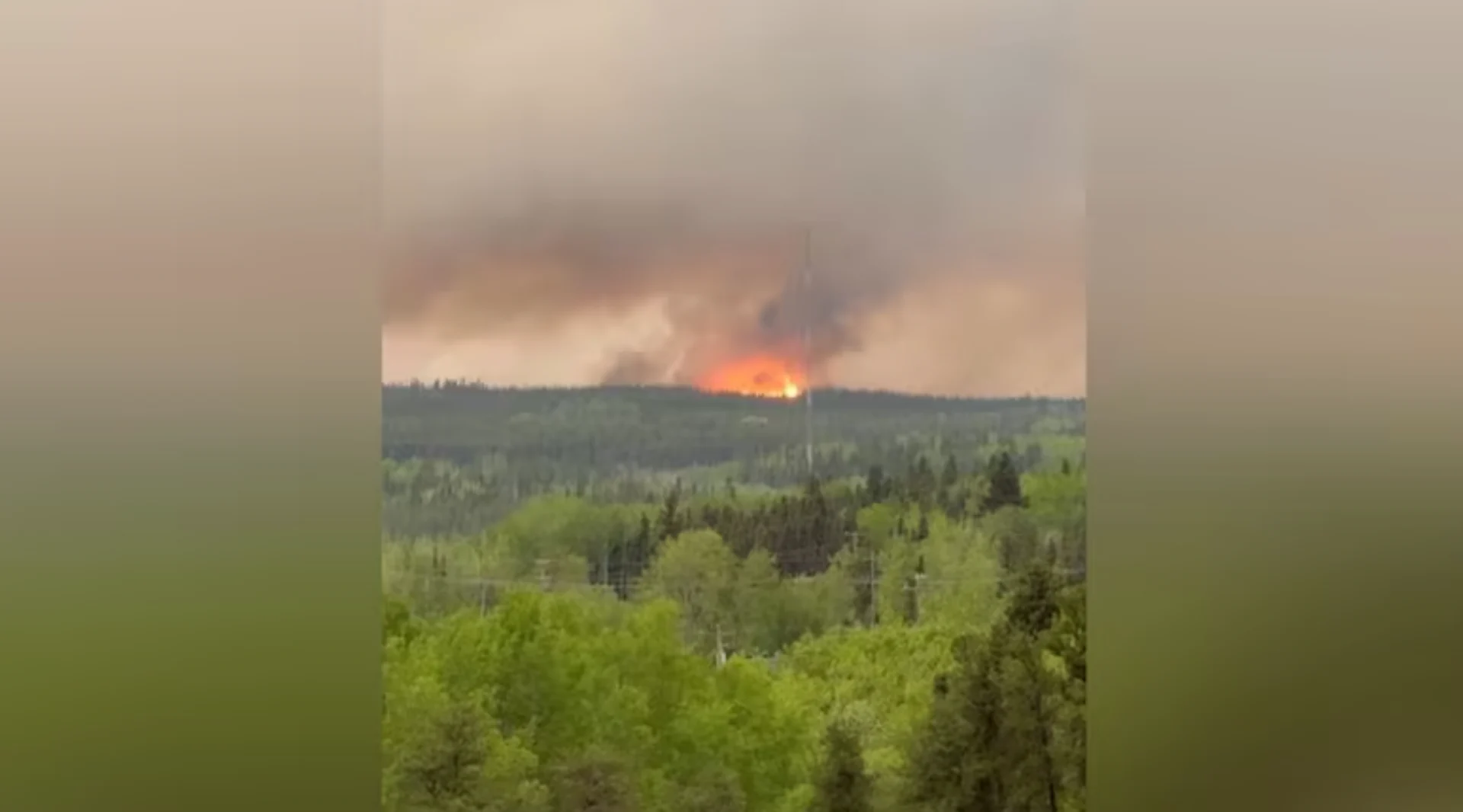 CBC: City of Flin Flon residents have been given a pre-evacuation notice after an out-of-control wildfire that started at a landfill in Creighton, Sask., crossed over the Manitoba border. (Anna Krass/Facebook)