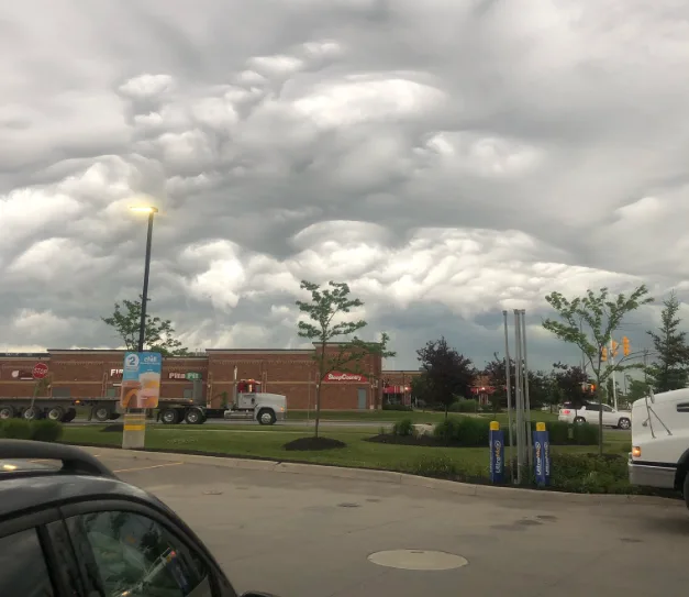 Dramatic 'wave' looking clouds develop over parts of the GTA