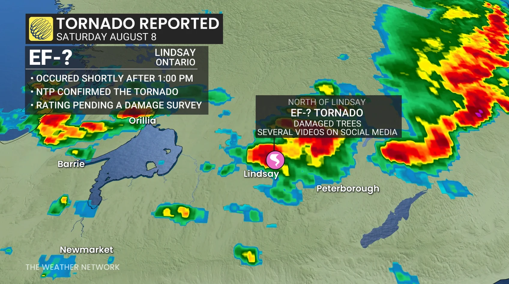 Lindsay Ontario Tornado August 8 2026