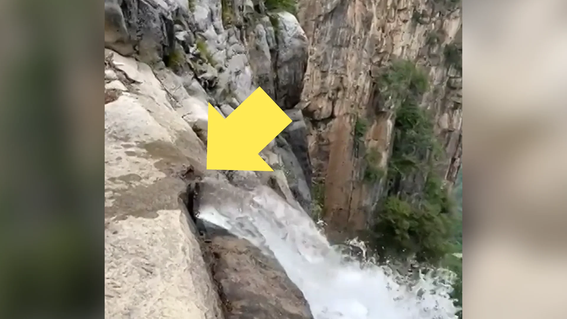 Famous mountain goes viral after visitors find pipes supplying waterfall