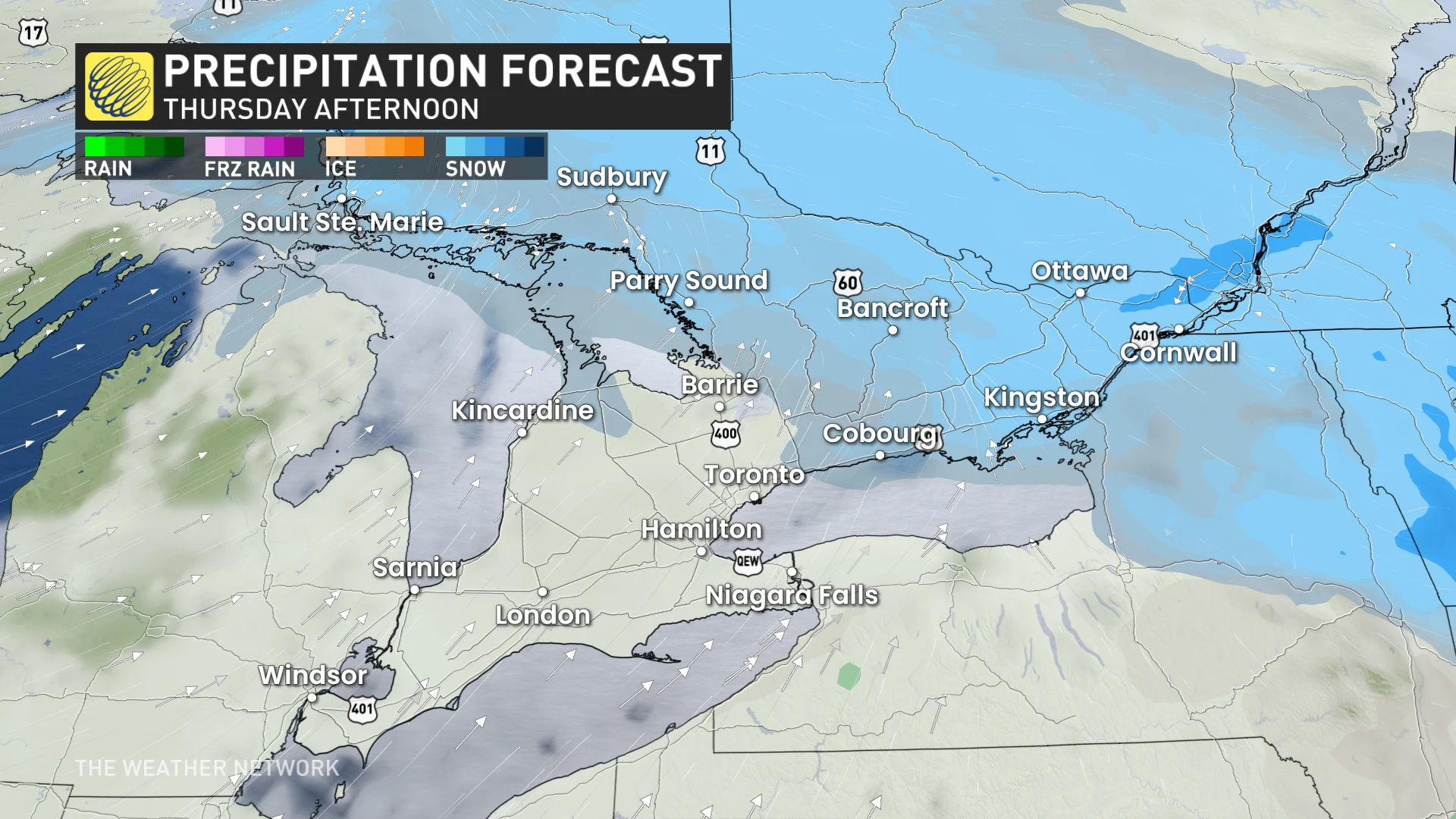 Baron - Ontario snow Thursday afternoon - Feb6