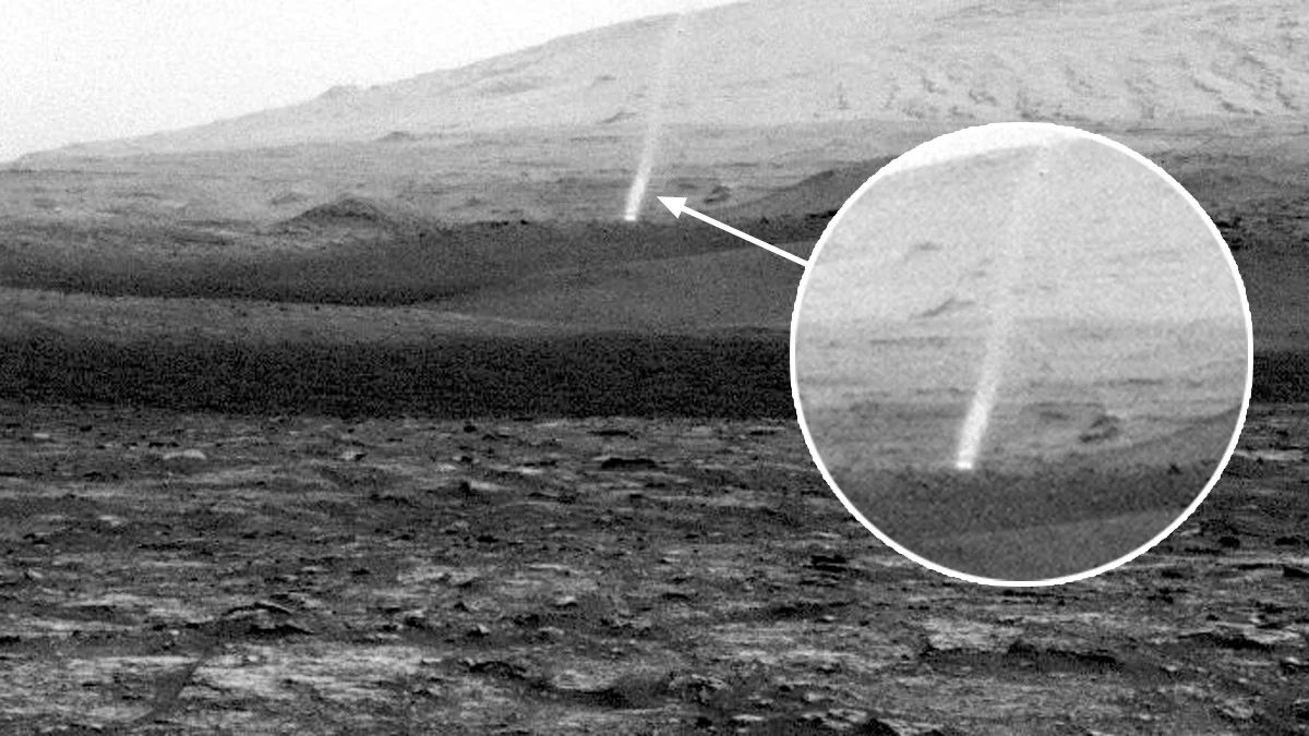 NASA's Curiosity rover spots a towering dust devil on Mars