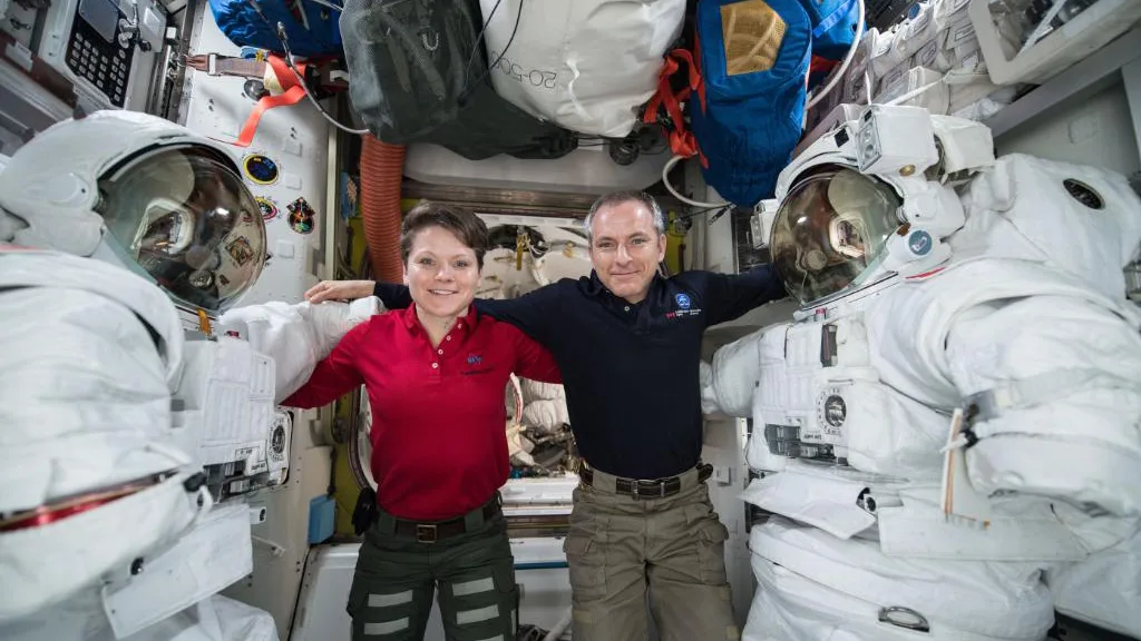 Canadian astronaut goes outside ISS on his first spacewalk