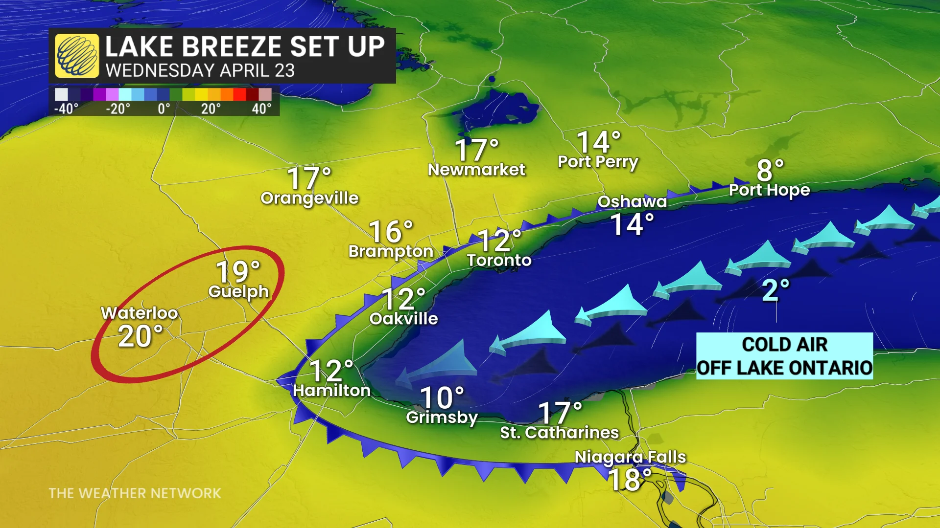 Baron - Ontario lake breeze set up - April 22
