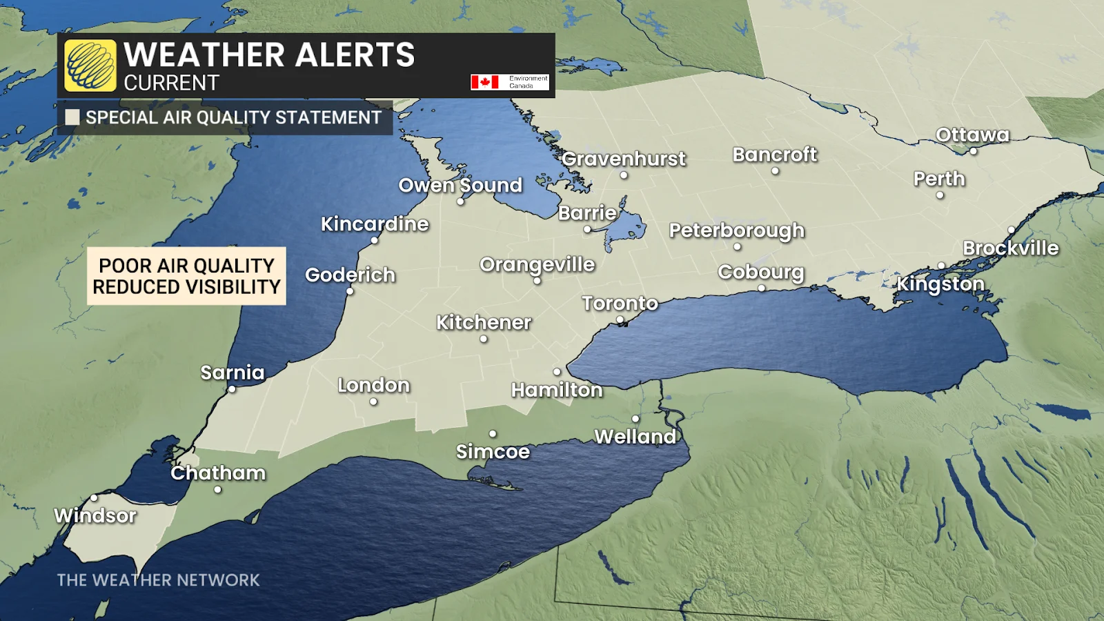 air quality alerts southern Ontario june 5 2025