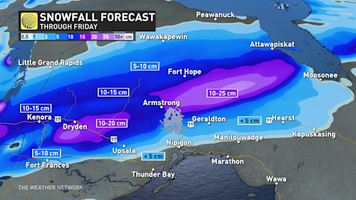Hazardous driving likely in northern Ontario as snow, ice arrive The Weather Network