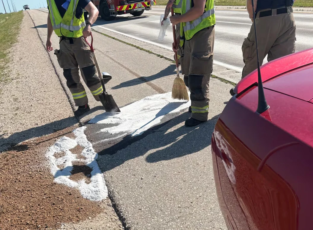 CBC - Fire department deals with a gas leak amid Manitoba heat wave - Submitted by Garth Thomson